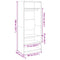 vidaXL Wardrobe White 80x50x200 cm Engineered Wood