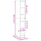 vidaXL Wardrobe Grey Sonoma 30x50x200 cm Engineered Wood