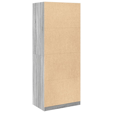 vidaXL Wardrobe Grey Sonoma 80x50x200 cm Engineered Wood