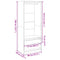 vidaXL Wardrobe White 80x50x200 cm Engineered Wood