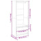 vidaXL Wardrobe Sonoma Oak 80x50x200 cm Engineered Wood