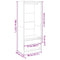 vidaXL Wardrobe Smoked Oak 80x50x200 cm Engineered Wood