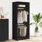vidaXL Wardrobe Black 80x50x200 cm Engineered Wood