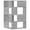 vidaXL Corner Bookcase 4-Tier Grey Sonoma 85x85x140 cm Engineered Wood