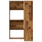 vidaXL Corner Bookcase 4-Tier Old Wood 85x85x140 cm Engineered Wood