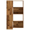 vidaXL Corner Bookcase 4-Tier Old Wood 85x85x140 cm Engineered Wood