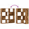 vidaXL Corner Bookcase 4-Tier Old Wood 85x85x140 cm Engineered Wood
