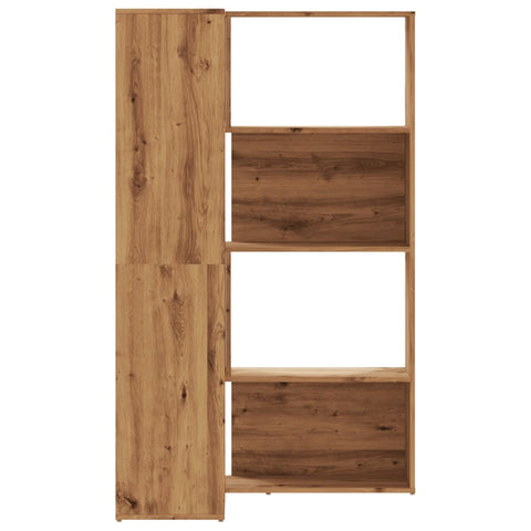 vidaXL Corner Bookcase 4-Tier Artisian Oak 85x85x140 cm Engineered Wood