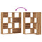 vidaXL Corner Bookcase 4-Tier Artisian Oak 85x85x140 cm Engineered Wood