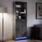 vidaXL Highboard with LED Concrete Grey 69x32.5x200 cm Engineered Wood
