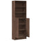 vidaXL Highboard with LED Brown Oak 69x32.5x200 cm Engineered Wood