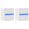vidaXL Wall-mounted Bedside Cabinets with LED Lights 2 pcs White