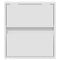 vidaXL Wall-mounted Bedside Cabinets with LED Lights 2 pcs White