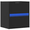 vidaXL Wall-mounted Bedside Cabinets with LED Lights 2 pcs Black