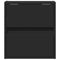 vidaXL Wall-mounted Bedside Cabinets with LED Lights 2 pcs Black
