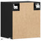 vidaXL Wall-mounted Bedside Cabinets with LED Lights 2 pcs Black