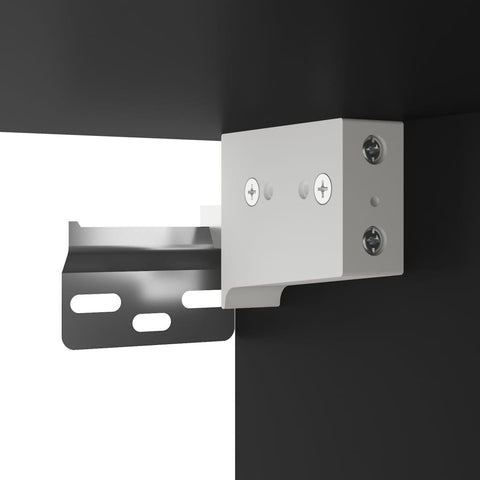 vidaXL Wall-mounted Bedside Cabinets with LED Lights 2 pcs Black