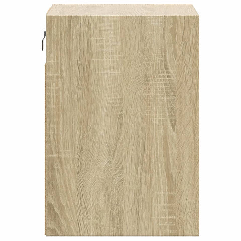 vidaXL Wall-mounted Bedside Cabinet with LED Lights Sonoma Oak