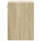 vidaXL Wall-mounted Bedside Cabinet with LED Lights Sonoma Oak