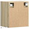 vidaXL Wall-mounted Bedside Cabinets with LED Lights 2 pcs Sonoma Oak