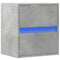 vidaXL Wall-mounted Bedside Cabinet with LED Lights Concrete Grey