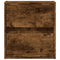 vidaXL Wall-mounted Bedside Cabinet with LED Lights Smoked Oak