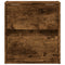 vidaXL Wall-mounted Bedside Cabinets with LED Lights 2 pcs Smoked Oak