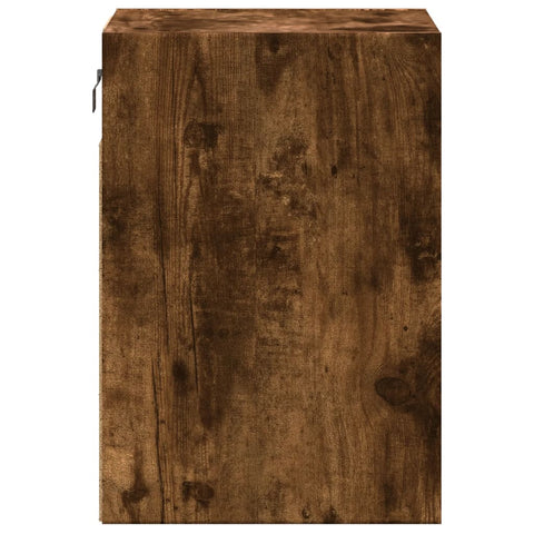 vidaXL Wall-mounted Bedside Cabinets with LED Lights 2 pcs Smoked Oak