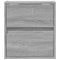 vidaXL Wall-mounted Bedside Cabinet with LED Lights Grey Sonoma