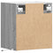 vidaXL Wall-mounted Bedside Cabinet with LED Lights Grey Sonoma