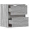 vidaXL Wall-mounted Bedside Cabinet with LED Lights Grey Sonoma
