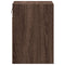vidaXL Wall-mounted Bedside Cabinet with LED Lights Brown Oak