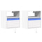 vidaXL Wall-mounted Bedside Cabinets with LED Lights 2 pcs White