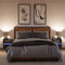 vidaXL Wall-mounted Bedside Cabinets with LED Lights 2 pcs Black