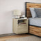 vidaXL Wall-mounted Bedside Cabinet with LED Lights Sonoma Oak