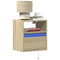 vidaXL Wall-mounted Bedside Cabinet with LED Lights Sonoma Oak