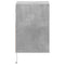 vidaXL Wall-mounted Bedside Cabinet with LED Lights Concrete Grey