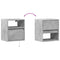 vidaXL Wall-mounted Bedside Cabinet with LED Lights Concrete Grey