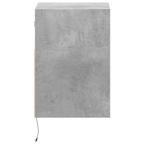 vidaXL Wall-mounted Bedside Cabinets with LED Lights 2 pcs Concrete Grey