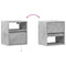 vidaXL Wall-mounted Bedside Cabinets with LED Lights 2 pcs Concrete Grey