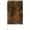 vidaXL Wall-mounted Bedside Cabinet with LED Lights Smoked Oak