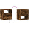 vidaXL Wall-mounted Bedside Cabinet with LED Lights Smoked Oak