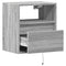 vidaXL Wall-mounted Bedside Cabinets with LED Lights 2 pcs Grey Sonoma