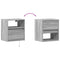 vidaXL Wall-mounted Bedside Cabinets with LED Lights 2 pcs Grey Sonoma