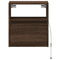 vidaXL Wall-mounted Bedside Cabinets with LED Lights 2 pcs Brown Oak