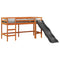 vidaXL Kids' Loft Bed without Mattress Wax Brown 90x200 cm Solid Wood Pine