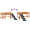 vidaXL Kids' Loft Bed without Mattress Wax Brown 90x200 cm Solid Wood Pine