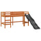 vidaXL Kids' Loft Bed without Mattress Wax Brown 90x190 cm Solid Wood Pine