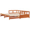 vidaXL Daybed without Mattress Wax Brown 90x200 cm Solid Wood Pine
