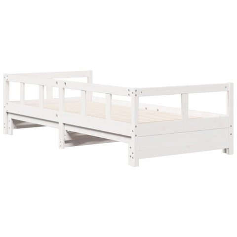 vidaXL Daybed without Mattress White 90x190 cm Solid Wood Pine